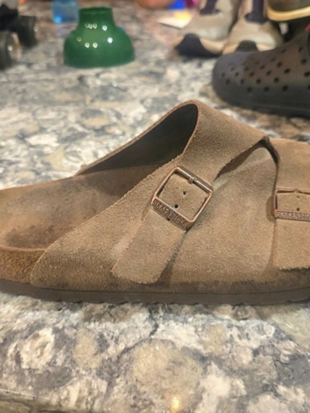 Birkenstock Arizona Soft Footbed Suede Leather Brown Sandals